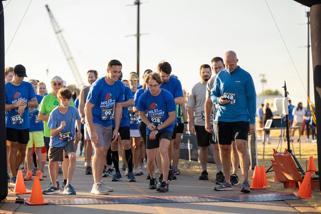 Runner at finish line
